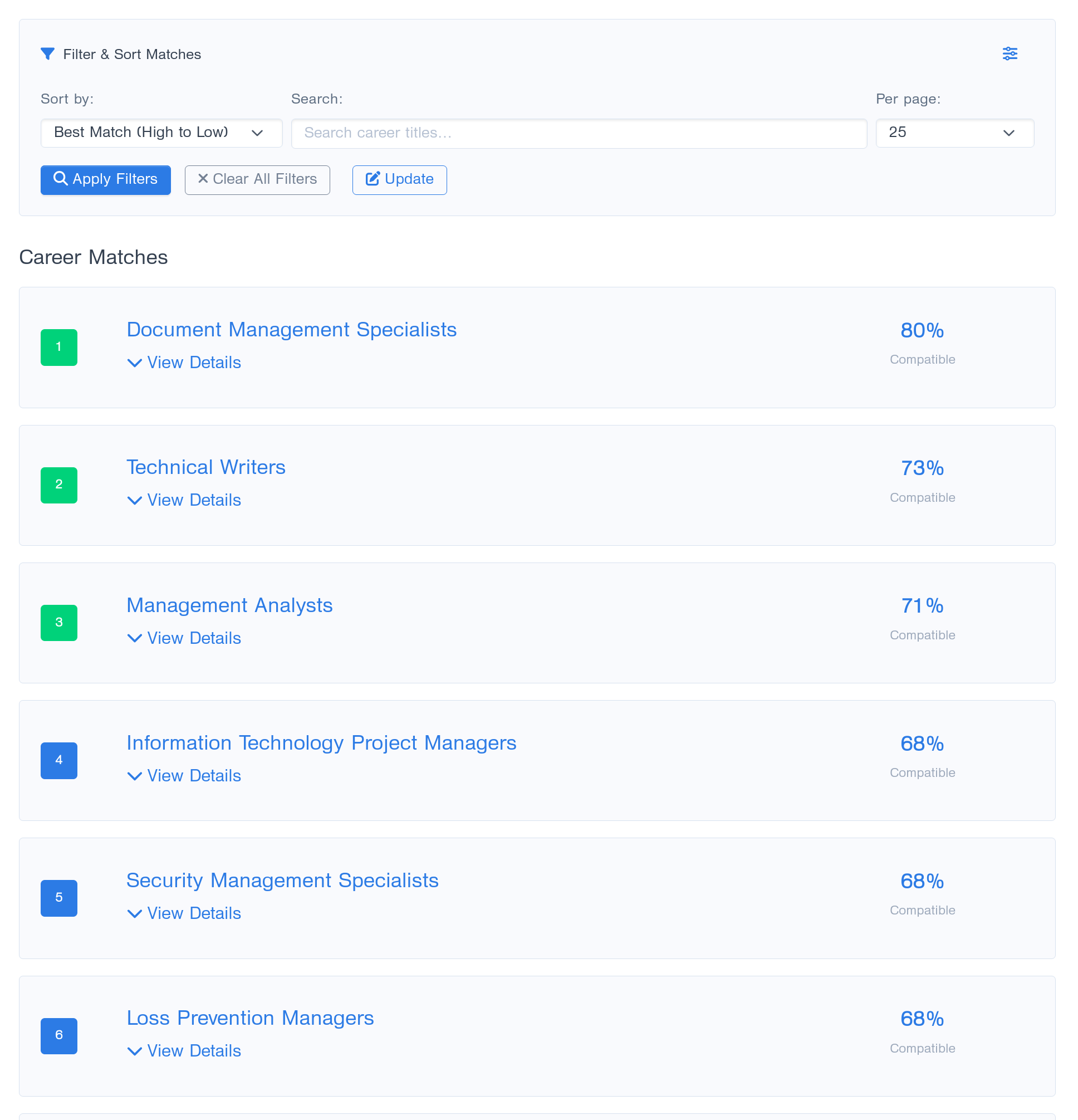Organizer dashboard screenshot